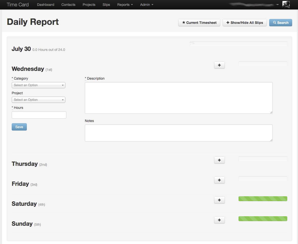 Daily report
